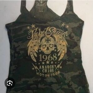 Tank Top Racer Back Sz XL Camouflage Rebel Saints Sold At Buckle